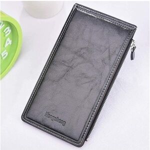 Black Zipper Card & Key Holder Wallet